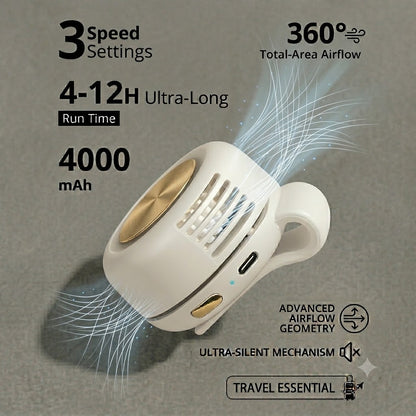 Kovah Silent Bladeless Clip-On Portable Fan